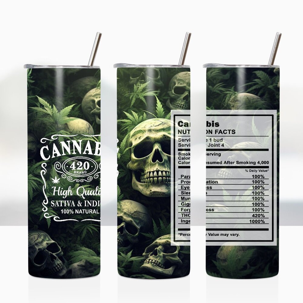 Nutrition Facts Cannabis Tumbler
